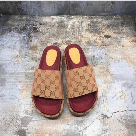 fluffy gucci slides|gucci platform flip flops.